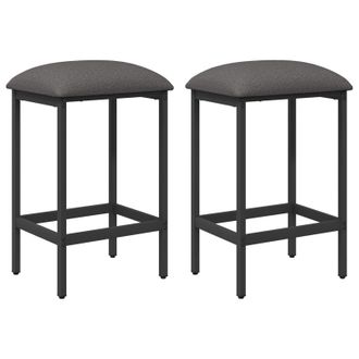 vidaXL Sgabello Da Bar 2 Pz Grigio Chiaro 40 X 32 X 74 Cm Vidaxl