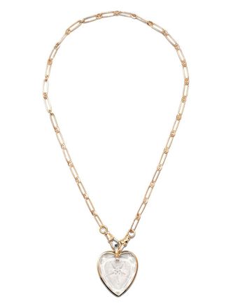 Pascale Monvoisin 9kt yellow gold Gabin N&deg;2 necklace - women - Crystal/Sapphire/9kt Yellow Gold - OS