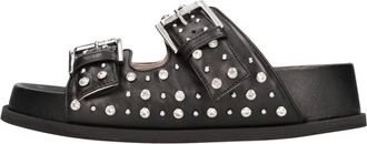 N&deg;21 Schoenen, Dames, Zwart, 38 EU, Leer, Leren Muiltjes