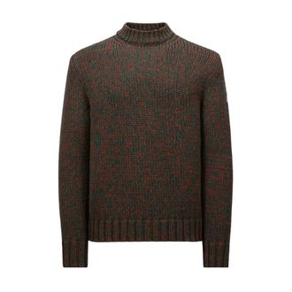 Moncler Turtlenecks, male, Multicolor, L, Colorblock Round Neck Jumper