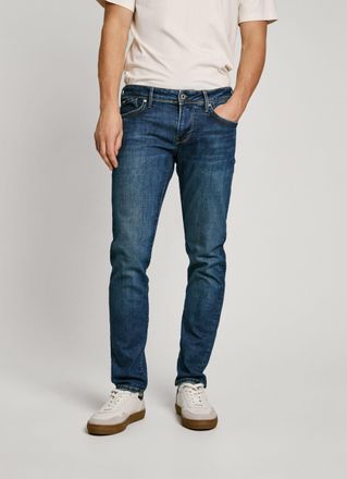 Pepe Jeans London Slim-fit-Jeans PEPE JEANS HATCH, Herren, Gr. 31, L&auml;nge 30, blau (schwarz used), Denim/Jeans, Obermaterial: 93% Baumwolle, 5% Elastomultiester, 2% Elas