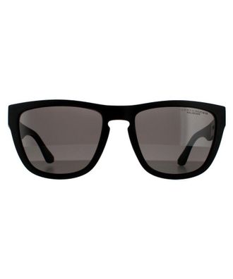 Tommy Hilfiger Square Mens Matte Black Grey Polarized Sunglasses - One Size