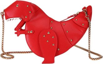 Brrnoo Dinosaur Handbag Dinosaur Shoulder Bag 3D Dinosaur Purse PU Leather Crossbody Bag with Chain Strap & Rivets Studded for Women Girls ( 3)
