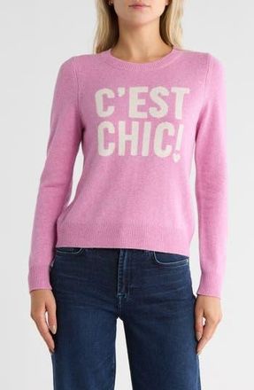 Cinq &agrave; Sept Cest Chic Wool Blend Sweater in Pink Quartz Ivo at Nordstrom Rack, Size Medium