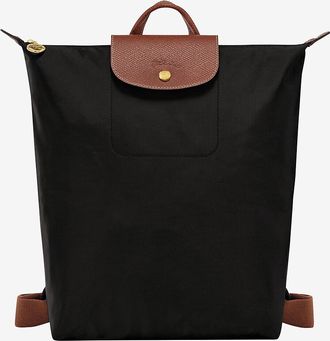 Longchamp Rucksack aus Segeltuch und Leder Le Pliage Original M