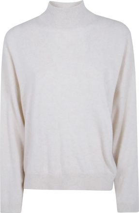 Brunello Cucinelli Coltruien - Dames - Cashmere truien - Beige - XS - Truien & Vesten