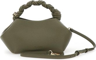 Ganni Womens Handbag Bou Small Brown Grained Leather Handbags Hand Bags