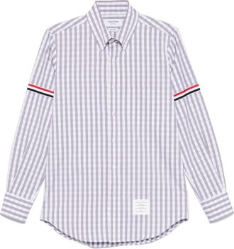 Thom Browne Camicia a quadri - Grigio