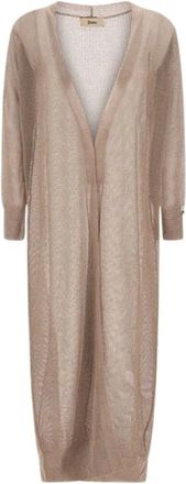 Herno Truien & Vesten, Dames, Bruin, S, Gebreid Open Cardigan