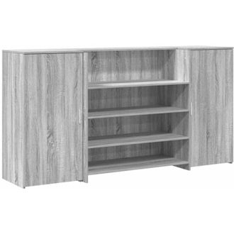 vidaXL Vidaxl - Banco Reception Grigio Sonoma 200x50x103,5 cm Legno Multistrato