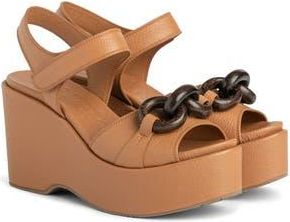 Pedro Garcia Delta Platform Wedge Sandal in Tan at Nordstrom Rack, Size 8.5Us / 38.5Eu