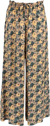 Ulla Johnson Sawyer Printed Pants in Yellow Silk