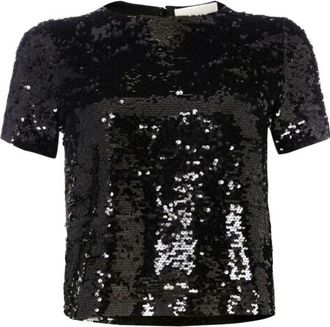 Michael Kors Michael Michael Kors Black Sequin T-Shirt Size S