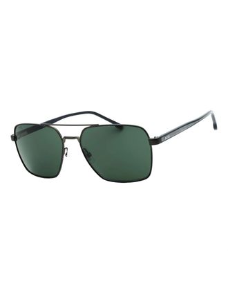 HUGO BOSS Mens Hugo Boss Green Lens Matte Ruthenium Black Sunglasses - Size: ONE size