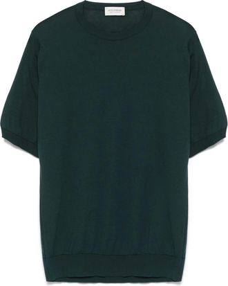 John Smedley Kempton fine-knit T-shirt - men - Cotton - M - Green