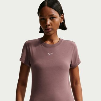 Nike Womens Nike Sportswear Chill Knit T-Shirt in Purple | FV5508-503