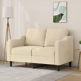 vidaXL Sof&aacute; De 2 Plazas De Tela Color Crema 120 Cm Vidaxl