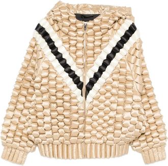 RAXXY textured hooded coat - Neutrals