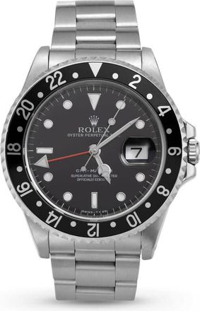 Rolex Pre-owned Rolex Gmt-Master GMT Automatic Black Dial Mens Watch 16700LN
