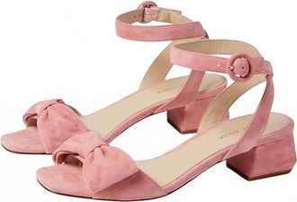 Pelle Moda Womens Tandi Flamingo Suede Sandals In Pink