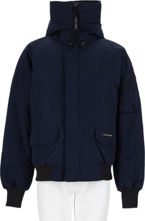 Canada Goose Blue High-Collar Hooded Polyester-Blend Jacket