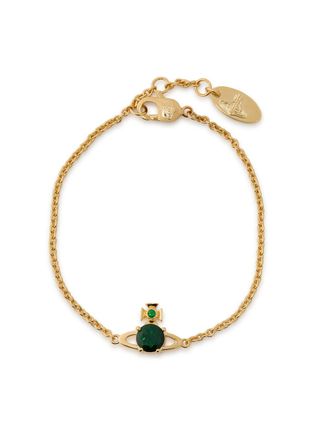 Vivienne Westwood Reina Small orb Crystal-embellished Bracelet - Green - One Size