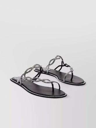 Rene Caovilla leather flat sandals