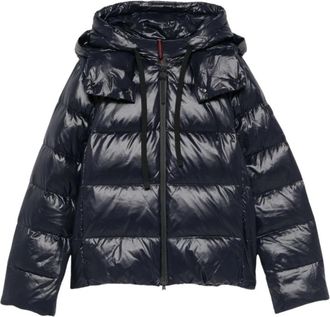 Peuterey Gewatteerde Jas - Dames - Winterjassen - Blauw - 2XS - Leer - Jassen