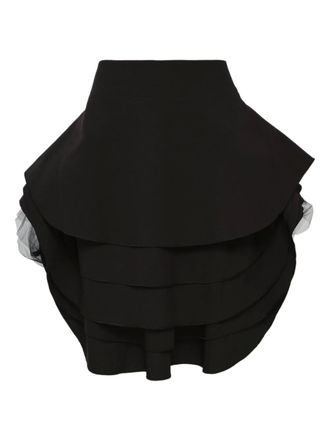 Comme Des Gar&ccedil;ons Gonna in tulle a strati - Nero