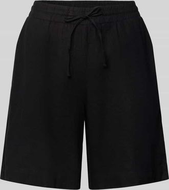 Freequent Leinenshorts mit elastischem Bund Modell Lava in Black, Gr&ouml;&szlig;e XXL