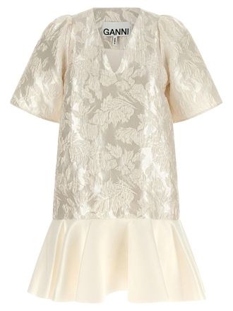 Ganni Minikleid Satin Cloque