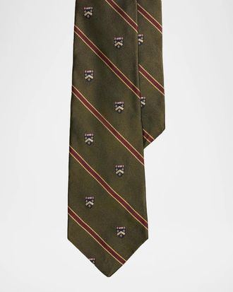 Polo Ralph Lauren Men & apos;s Heraldic Club Check Silk Tie