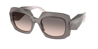 Prada Grey Gradient Pink Square Ladies Sunglasses PR B23S 20F70S 54