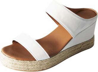 Generic Navy Strappy Sandals UK Stretchy Sandals for Women Womens Summer Slip On Bow Flat Beach Open Toe Breathable Sandals Weave Shoes Multicoloured Sandals 