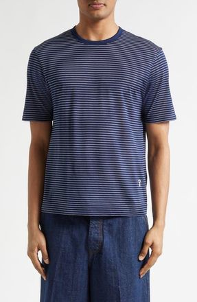 Ami Classic Fit Stripe T-Shirt in Encre/Blanc at Nordstrom, Size X-Large