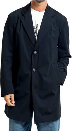 HUGO BOSS Single-Breasted Coats - Heren - Mantel - Blauw - XL - Jassen