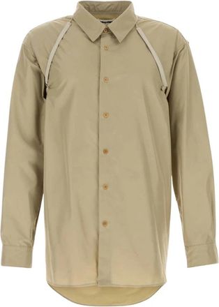 Magliano Nieuwste Nomad Shirt - Heren - Casual Overhemden - Beige - M - Leer - Overhemden