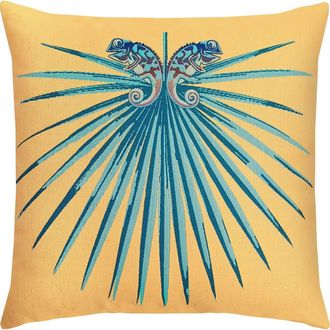 Elaine Smith Chameleon Jacquard Indoor & Outdoor Woven Accent Pillow in Lagoon at Nordstrom, Size 22X22