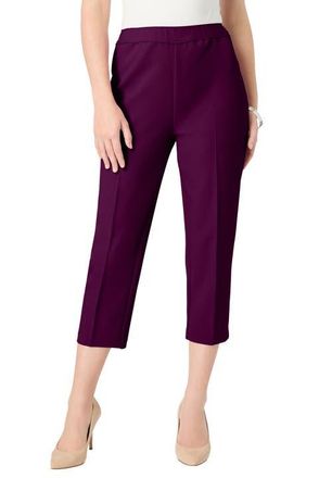 Roaman's Plus Size Bend Over Capri Pant in Dark Berry at Nordstrom, Size 36