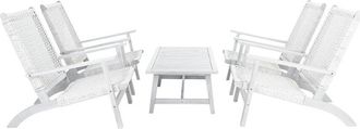 Safavieh Deven Outdoor Grey 5Pc Coffee Table Set