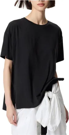 Uniqlo (WMNS) UNIQLO AIRism Seamless Crew Neck Long T-Shirt Short Sleeve Black 474415-09