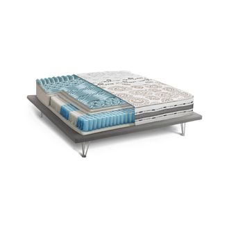 Talamo Italia Talamo Italia - Colch&oacute;n Individual Zita, Funda Extra&iacute;ble En Memory Foam Y Micromuelles Independientes, 100% Made In Italy, Anti&aacute;caros E Hipoalerg&eacute;nico