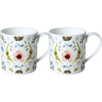 Twig New York Scandinavian Floral Set of Two Mugs in Multi at Nordstrom
