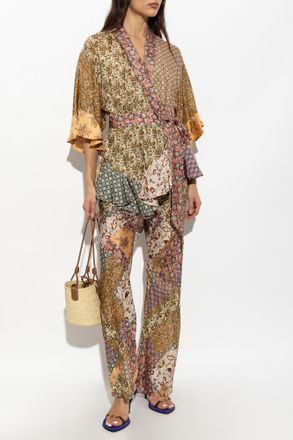 Zimmermann Silk Trousers With Decorative Scarf, Womens, Multicolour