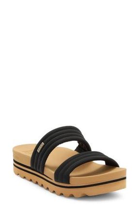 Reef Kaia 2 Bar Slide Sandal in Black at Nordstrom Rack, Size 11