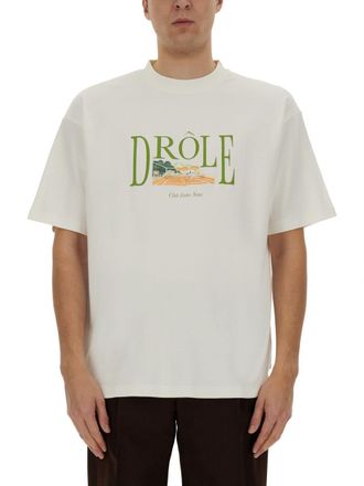 Drôle de Monsieur Tennis Court Print T-Shirt