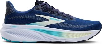 Brooks Womens Ghost 17 Shoes In Navy/green/turquoise