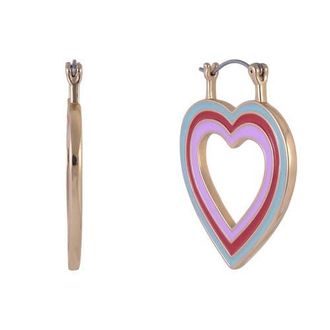 Hallmark Enamel Heart Hoop Earrings in Red at Nordstrom