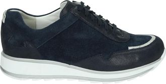 Durea Sportieve Lage Blauwe Su&egrave;de Schoenen - Dames - Sneakers - Blauw - 38 EU - Su&egrave;de - Schoenen