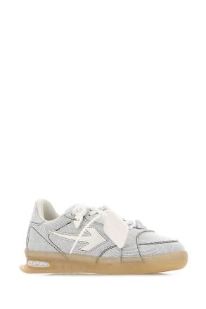 Off-white Mesh & Leather Low-Top Sneaker - White